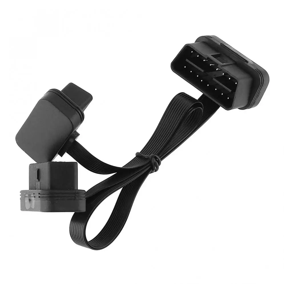 OBD II 16 контактный штыревой разъем для двойной гнездовой Y сплиттер удлинитель