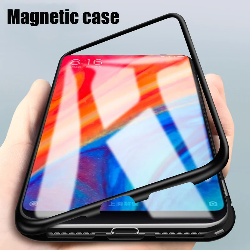 Магнитный металлический адсорбционный чехол для Xiao mi Red K20 Note 5 6 7 pro 6A 8 9 SE lite 9T POCO F1