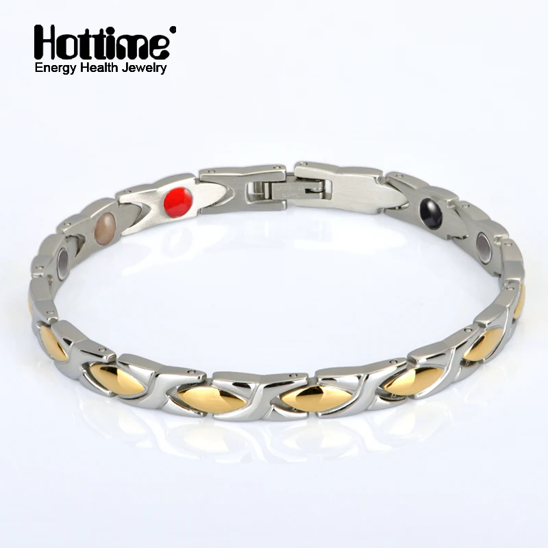 Новое поступление 316L Нержавеющая сталь женские браслет Классическая Магнитная