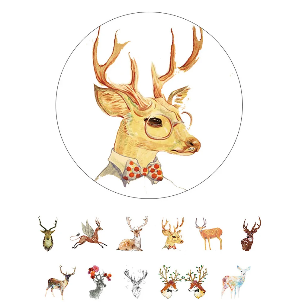 

DIY Бумага японский Скотч для монтажа светодиодных лампочек головы оленя, настенные украшения клейкая лента из рисовой бумаги Скрапбукинг с ...