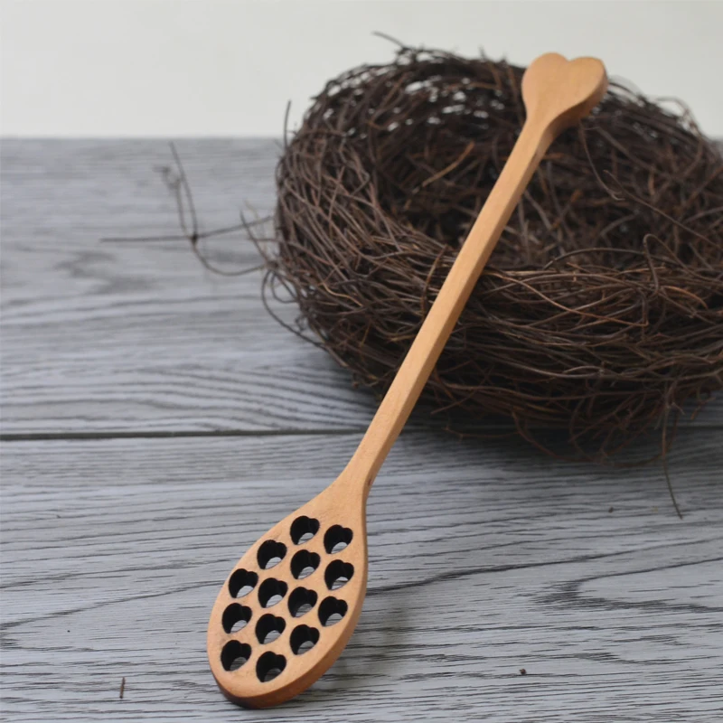 30 шт./лот деревянная медовая ложка ручной работы кухонная для смешивания|Ложки| |
