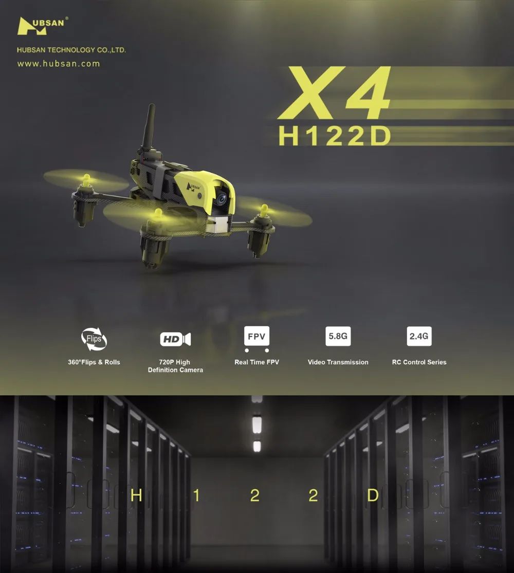 Hubsan H122D X4 Storm RC вертолет 4CH 5,8G FPV микро скоростной гоночный Дрон Квадрокоптер с HD 720P камерой 3D рулон RTF