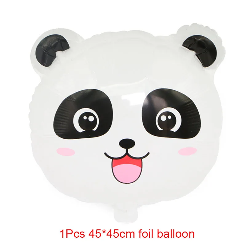 panda 1 шт джунгли животные, тигр, Лев, Зебра Обезьяна Жираф корова воздушный гелиевый воздушный шар покрытый фольгой ребенок день рождения украшение на тему зоопарка поставка - Цвет: panda