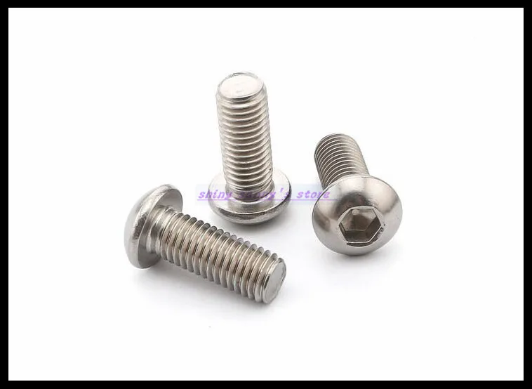 

15pcs/Lot Metric Thread ISO7380 M10 Stainless Steel Button Head Hex Socket Cap Screws Bolts Brand New