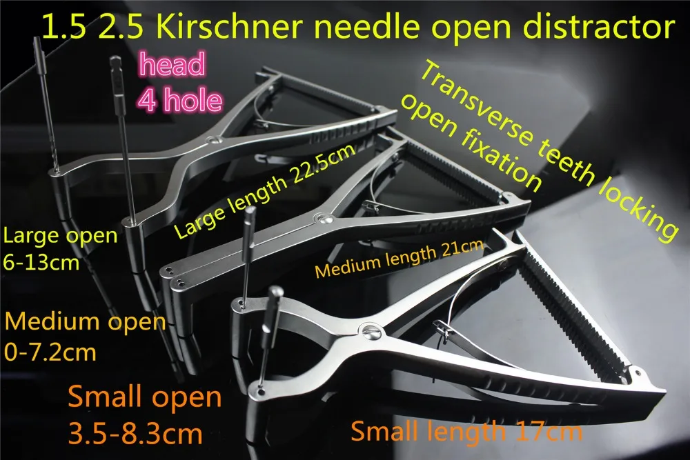 

medical orthopedic instrument 1.5 2.5 Kirschner's pin opener Ankle Knee joint Kirschner needle distractor wire Retractor forceps
