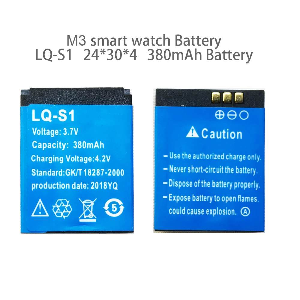 OCTelect M3 smart watch 380 мА/ч батарея для Смарт часы телефон с LQ S1 высокая емкость высокого