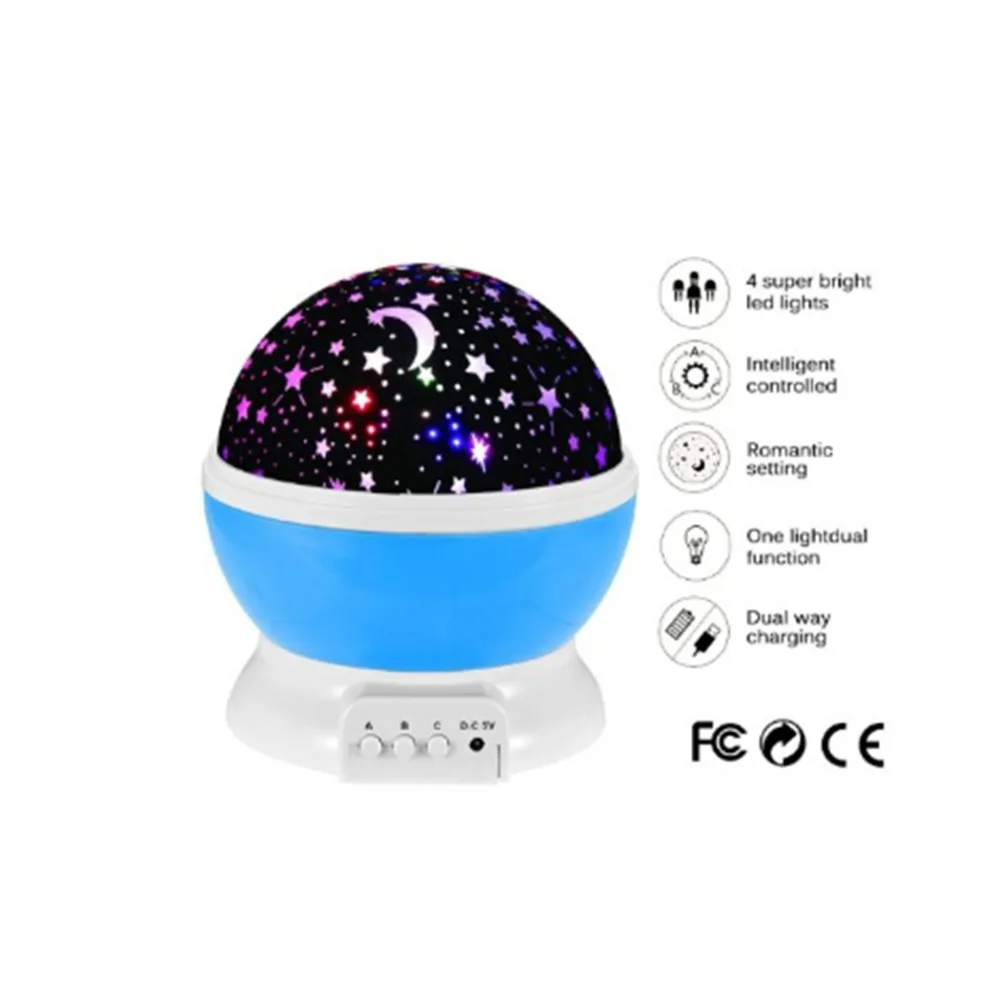 Worldyea Romantic Rotating Spin Night Light Projector Children Kids Baby Lighting Sky Star Master led Projection Lamp bedroom | Лампы и