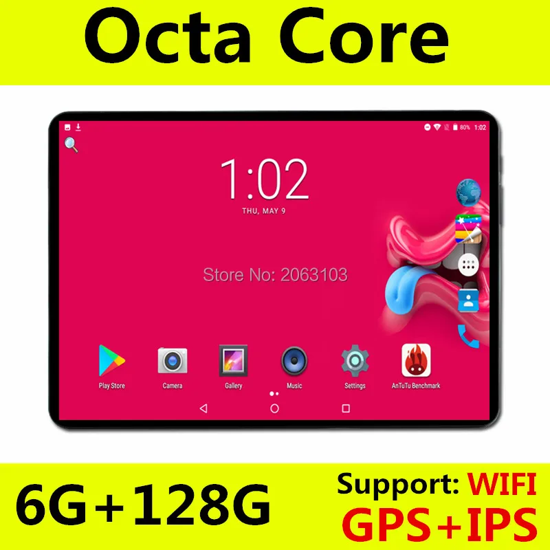 10 дюймовый планшет с восьмиядерным процессором ОЗУ 6 ГБ ПЗУ 128 4G LTE 1280x800 IPS 8.0MP две sim