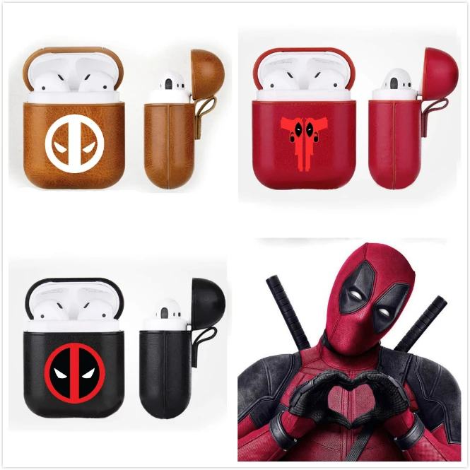 Горячая Дэдпул Airpods чехол беспроводной Bluetooth защитный Портативный для наушников