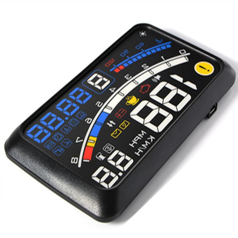 

XUNMA BRAND NEW HUD Head up Car Projector Car Styling Reader Speed Self-adaptive Car Fuel etc Parameter Display Alarm System