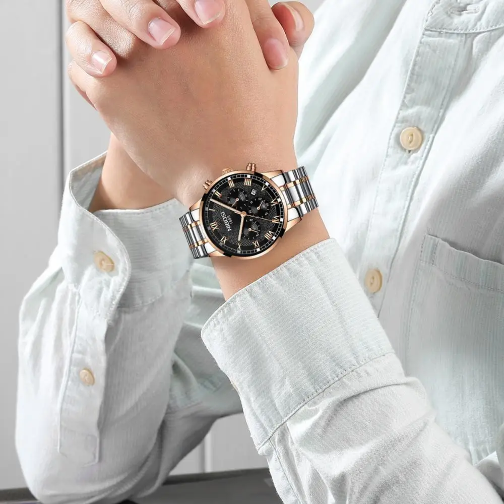 

NIBOSI Mens Watches Men Top Brand Luxury Relogio masculino Automatic Date Clock Male Army Military Waterproof Wrist Watch Men