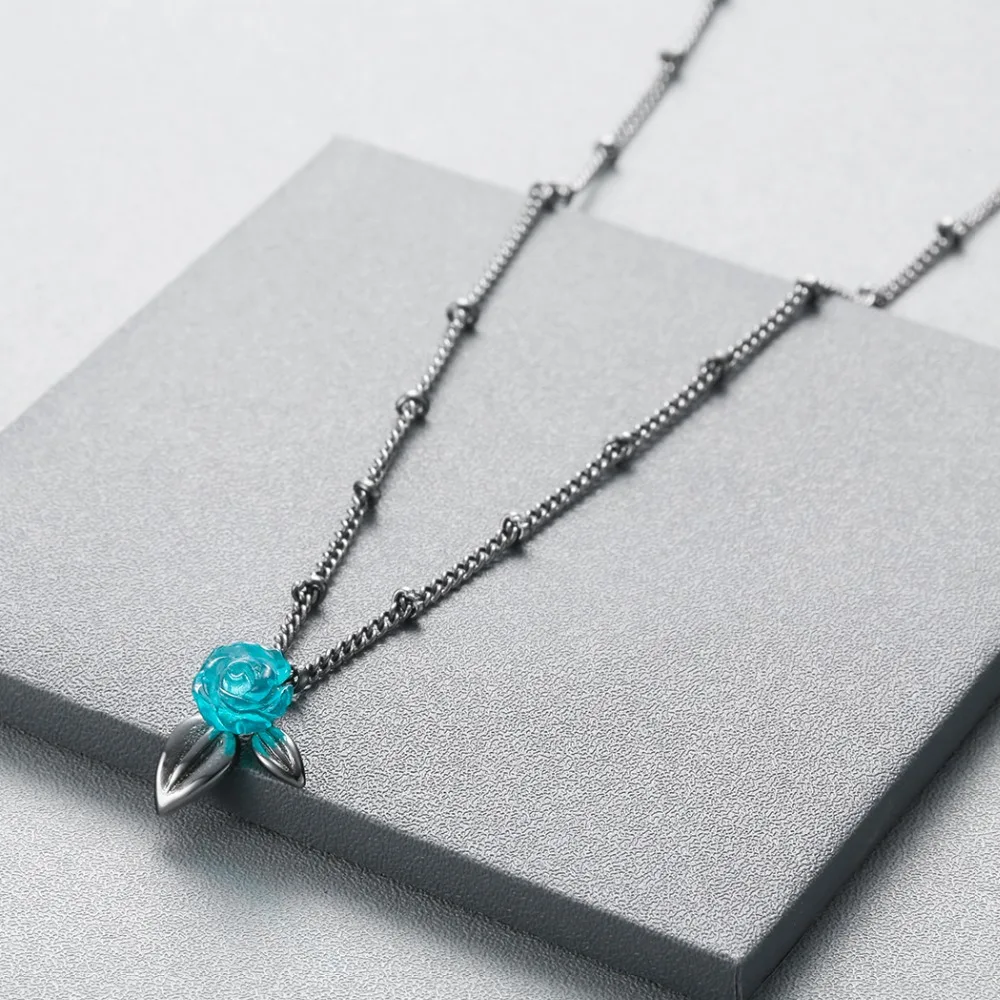 Kinitial новые ретро-подвески в виде синей искусственной кожи с черным листом