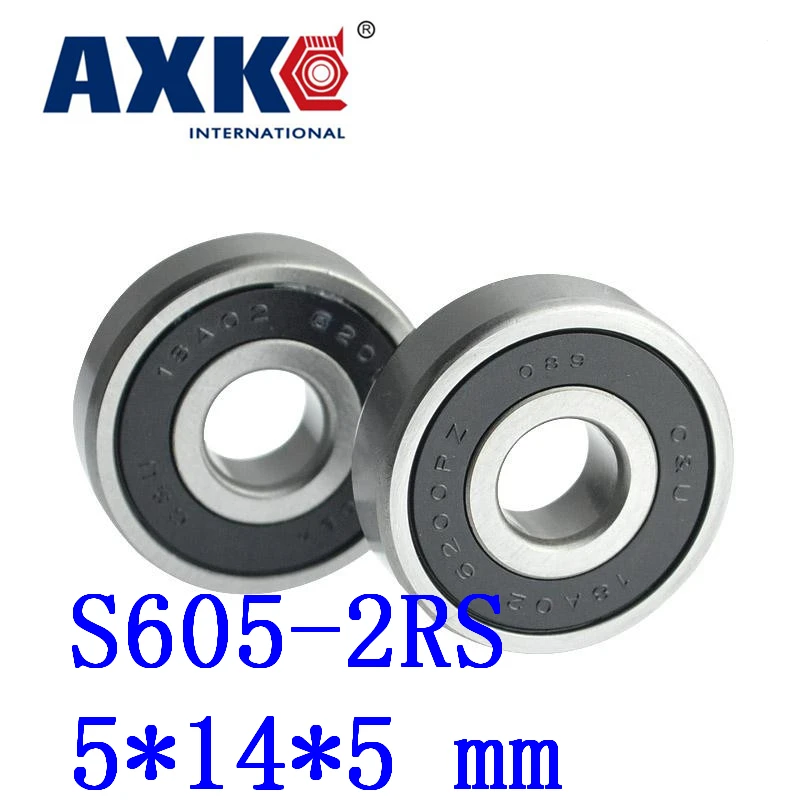 10pcs Free Shipping Sus440c Environmental Corrosion Resistant Stainless Steel Bearings (rubber Seal Cover) S605-2rs 5*14*5 Mm |