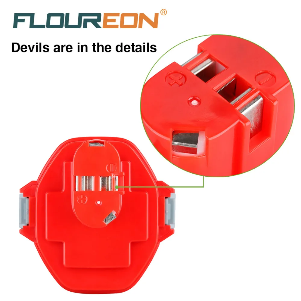 FLOUREON 14,4 в 2000 мАч Ni-CD аккумуляторные батареи блок питания сменный аккумулятор Аккумуляторная дрель для Makita PA14 1422 1433