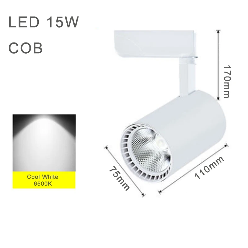 White 15W COB Горячая алюминиевый светодиодный светильник Современный COB прожекторы супер яркость изюминка объект Модный магазин освещение эффект династии - Испускаемый цвет: White 15W COB