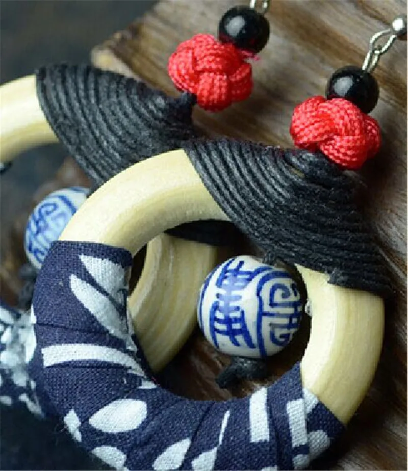 Висячие серьги аксессуары для женщин новые серьги-капли буй и белый деревянный