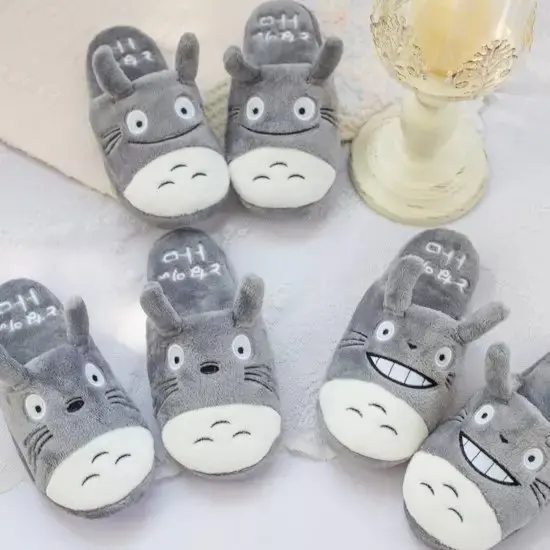 Totoro/женские/мужские домашние тапочки на плоской подошве с милым мультяшным котом
