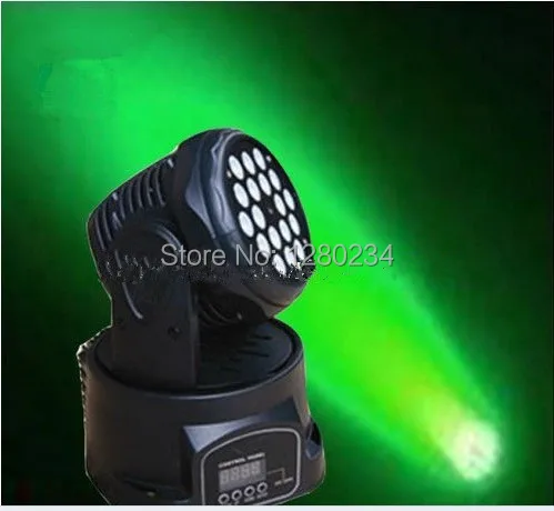 Светодиодное освещение 2 шт./лот американская сцена 18*3 Вт RGB мини-луч движущаяся