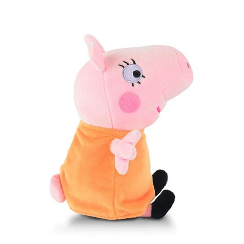 Mummy Pig 19cm 19 см оригинальная плюшевая игрушка Свинка Пеппа, друг, Джордж, кролик, овечка, собака, слон, Мультяшные плюшевые игрушки, подарок на день рождения для мальчика и девочки - Цвет: Mummy Pig 19cm