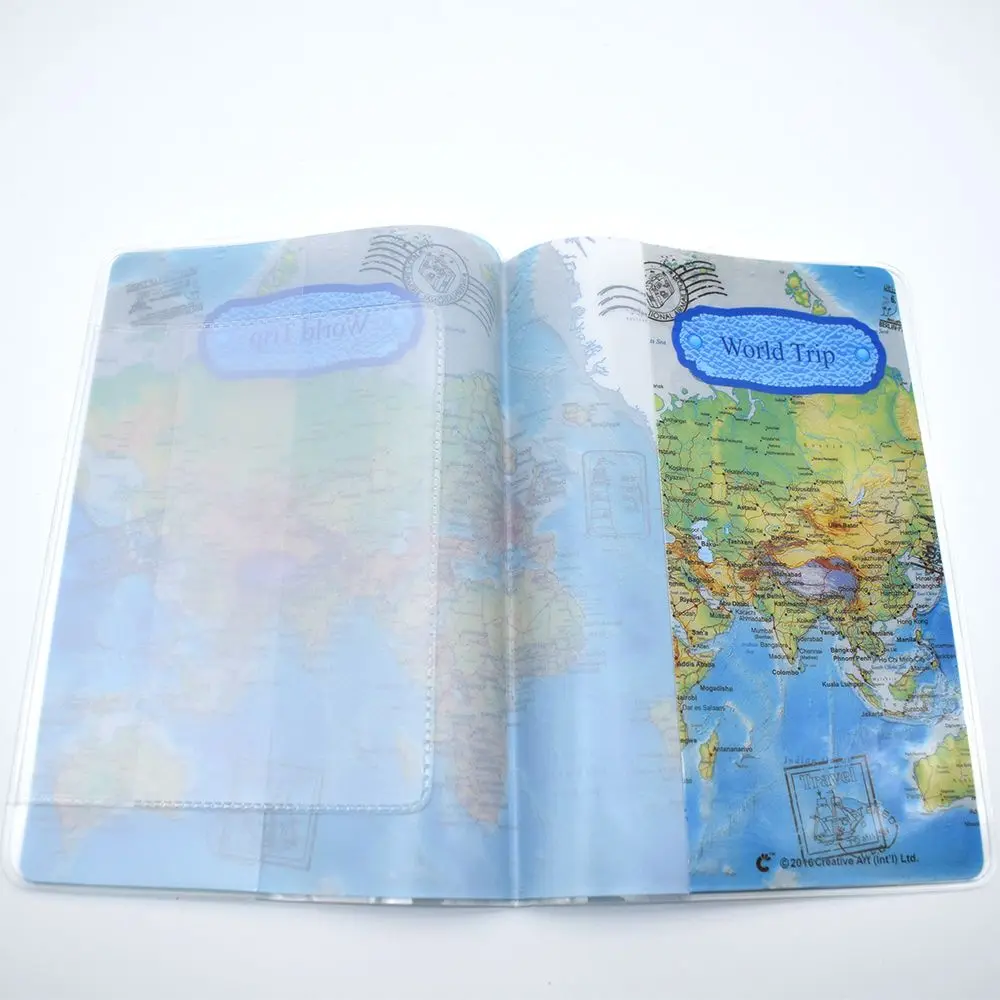 Новый мир моды Карта мира путешествия Обложка для паспорта PU ПВХ чехол бренд