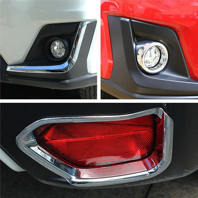 New Chrome Front Rear Fog Light Cover Eyelid Trim For Subaru XV Crosstrek 2018 2019 | Автомобили и мотоциклы