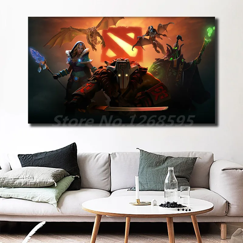 Dota 2 Heros HD обои настенные художественные холст постер и печать Картина