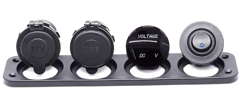 Двойное зарядное устройство USB 4 2 а светодиодный вольтметр 12 в выключатель