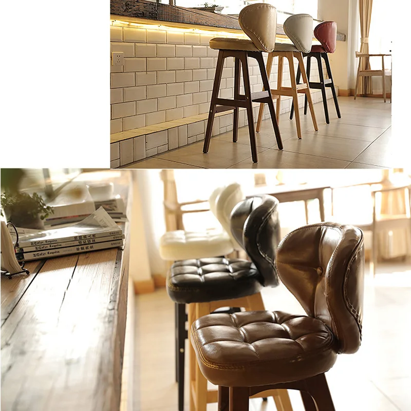 

Luxury leather bar chair wood bar stool furniture living room chair kruk hoogte verstelbaar waiting chair chaise de bar acier