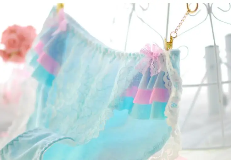 ice cream rainbow flying fabric lady's comfortable briefs and strings majtki damskie koronka women underwear string femme |
