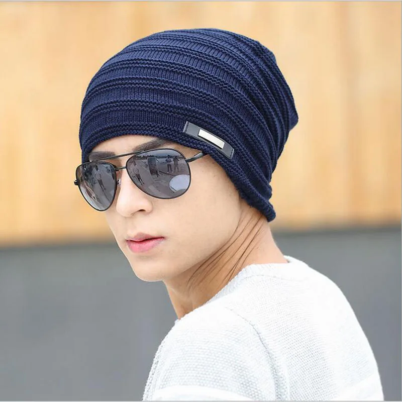 Модный бренд вязать шапочки зимняя Шапки для Для мужчин женщин шапочка зимние