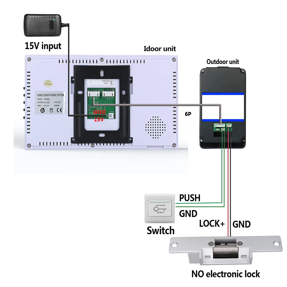 7 &quotTFT отпечаток пальца распознавание RFID пароль видео домофон дверной звонок с