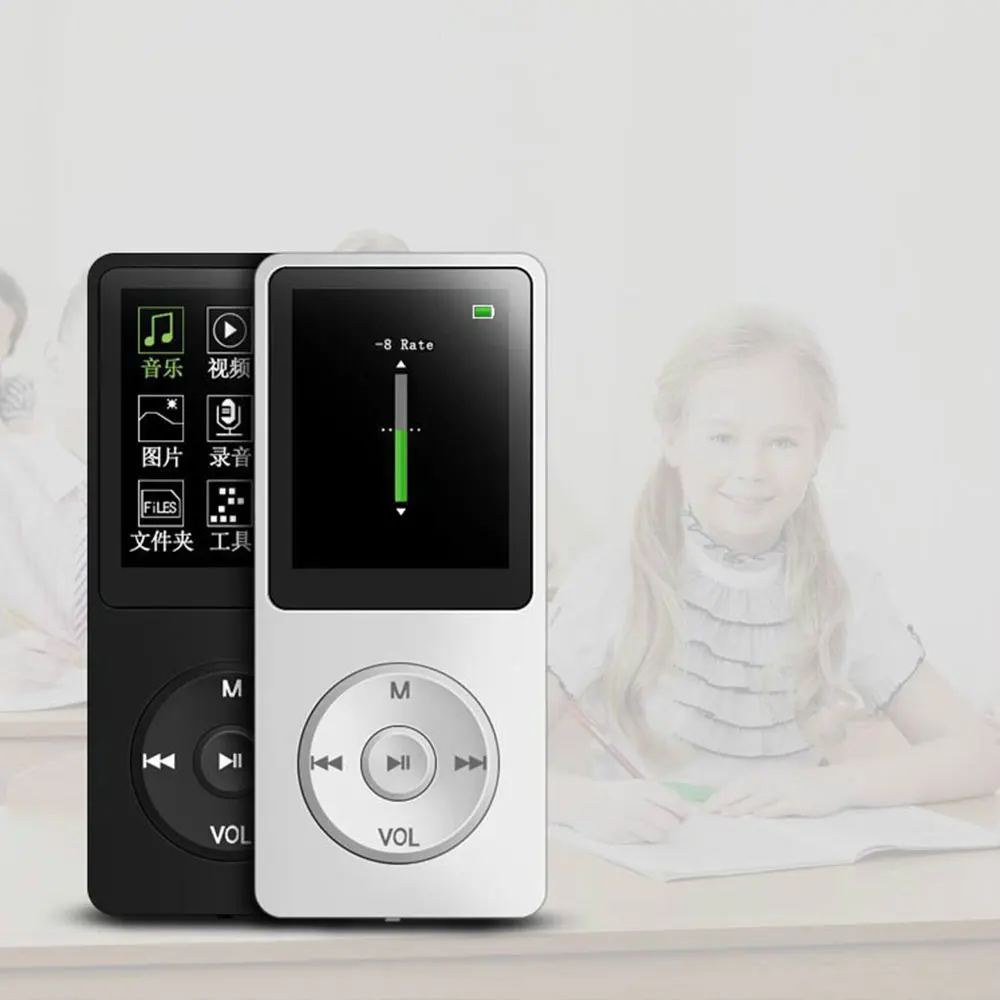 MP3 плеер 8 г воспроизведения видео HiFi потери музыка fm радио E Book ATJ2127 Чип расширения