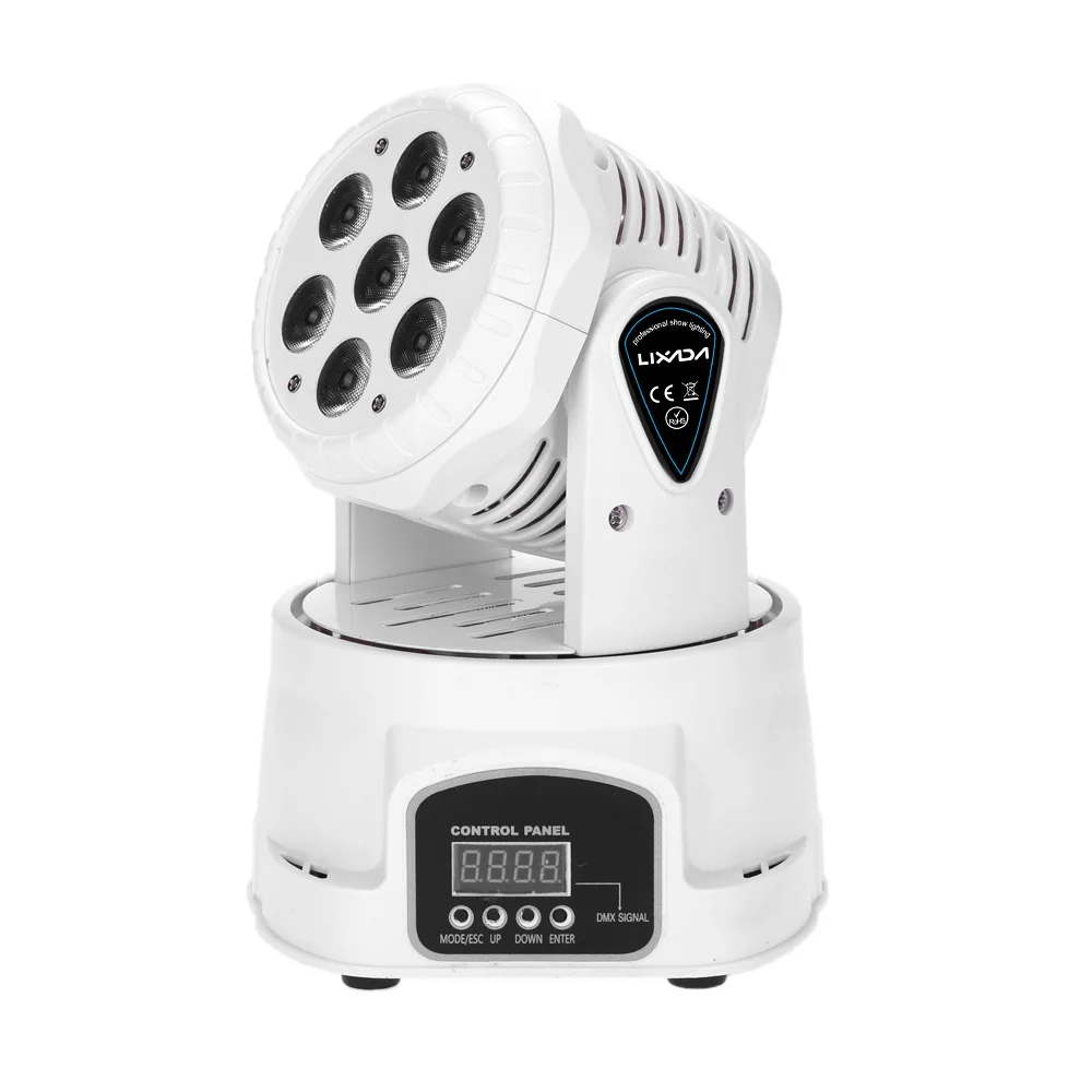 Диско-DJ светильник 7LED 105 Вт RGBW 9/14 канальный диско-светильник DMX512 мини Вращающаяся головка движущийся сценический светильник для дискотеки