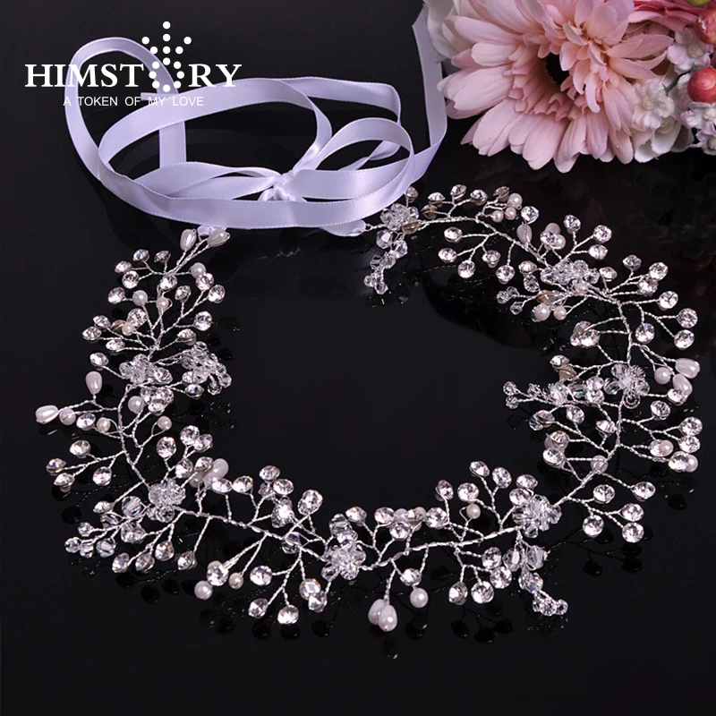

Rhinstone And Pearl Bridal Hair Vine Wedding Headpiece