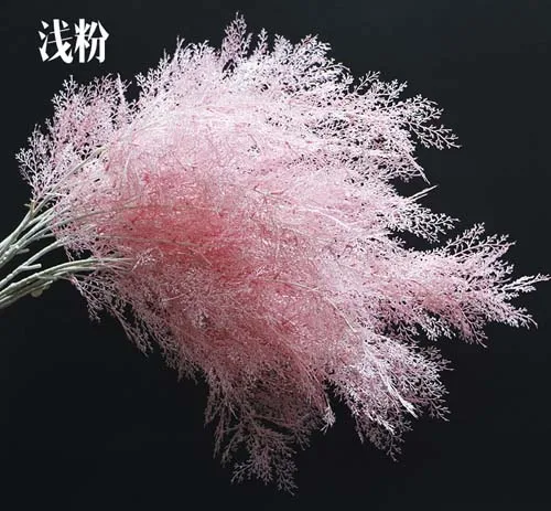 light pink 5 шт. искусственный Rime цветок сосны смога ветка дерева искусственная трава Поддельные листьев растений Сад Главная Свадебные украшения потолка - Цвет: light pink