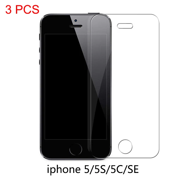 Защитное стекло для iphone 6 7 8 6s Plus X glass flim iphone 7 8x6 защита экрана закаленное стекло на iphone 7 6s - Цвет: For iphone 5 5S SE