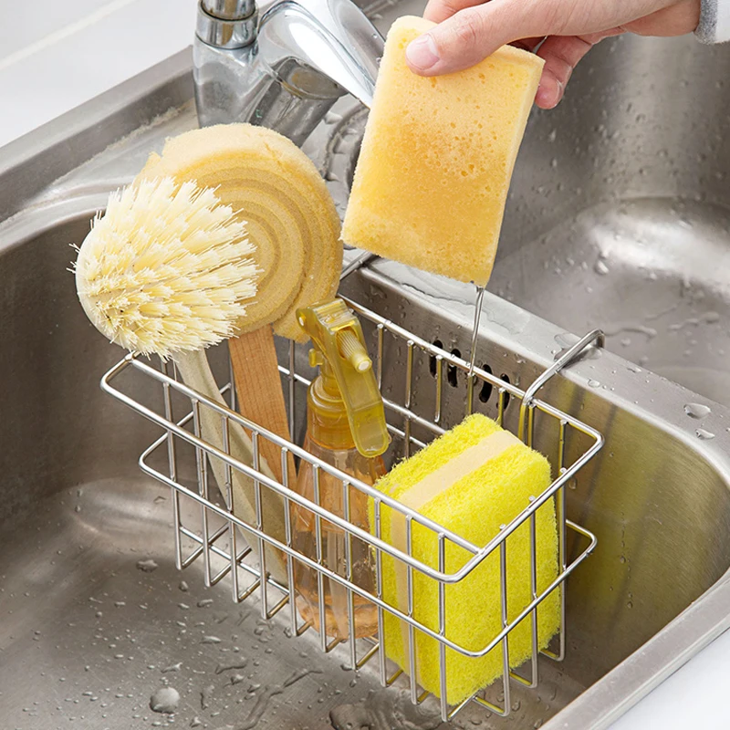 Стойка для хранения Раковины из нержавеющей стали тряпичная губка сливная