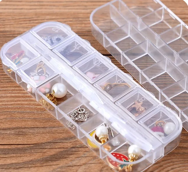 1 шт 12 Сетка Прозрачный Пластик Box Косметические Чехол нейл арта таблетница