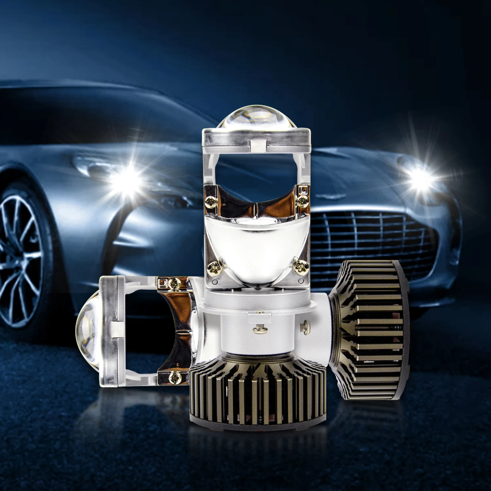 KAMISO LED H4 фара проектор 12V Hi/Low light Объектив для использование автомобиля авто