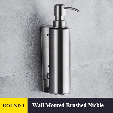 brushed nickel 3 Черный/Матовый никель кухня мыло диспенсер кухонная раковина из нержавеющей стали дозатор жидкого мыла палубное крепление/настенный - Цвет: brushed nickel 3