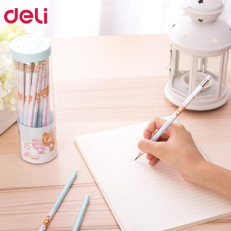 90pcs kawaii stationery cute rilakkuma pencil with erasers prizes for kids drawing writing pencils 2B HB school items free ship |