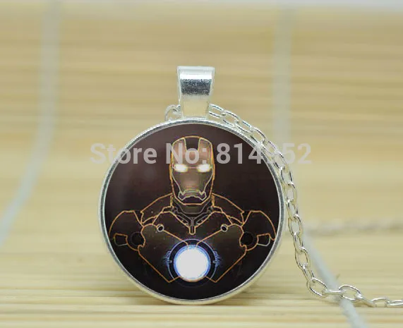 10 шт. железный человек ожерелье стекло кабошон A3311|glass cabochon necklace|cabochon necklaceiron man