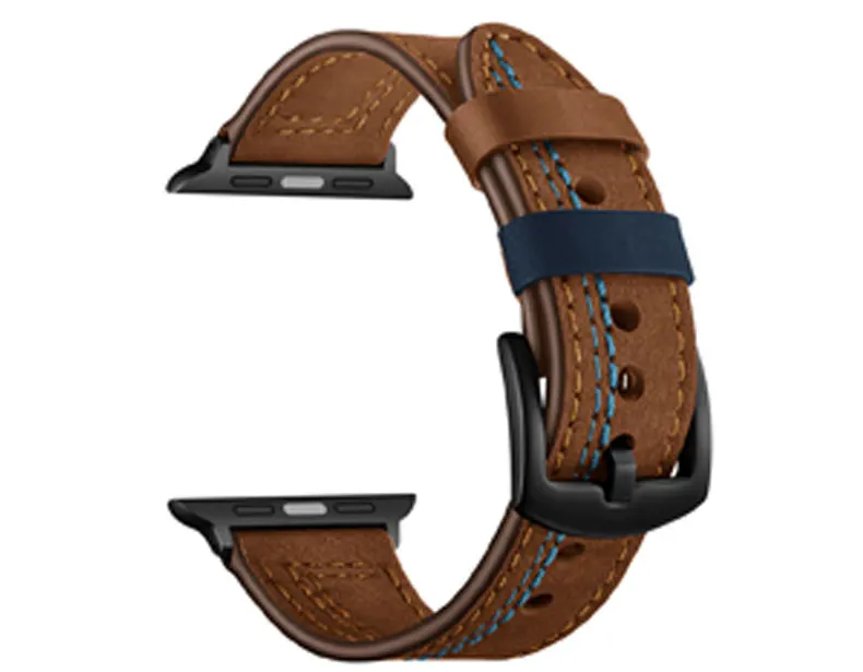 Ремешок из натуральной кожи для apple watch 42 мм 38 мм iWatch 4 ремешка 44 мм/40 мм кожаный ремешок для часов Браслет apple watch 5 4 3
