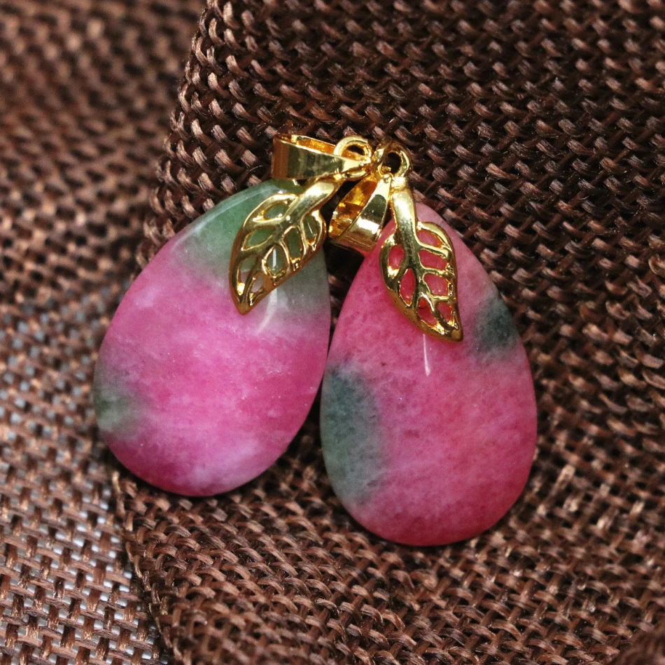 Модные женские разноцветные красные нефриты камень халцедон КАПЛЕВИДНАЯ