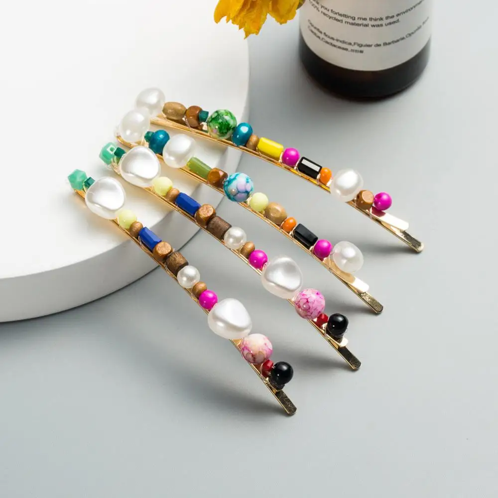 1 комплект цветные аксессуары для волос девочек имитация дерева жемчуг леска