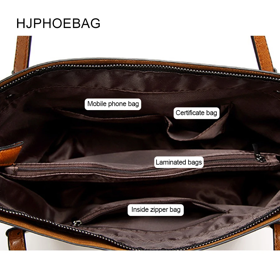 Брендовые женские кожаные сумки HJPHOEBAG Женская Большая Сумка тоут