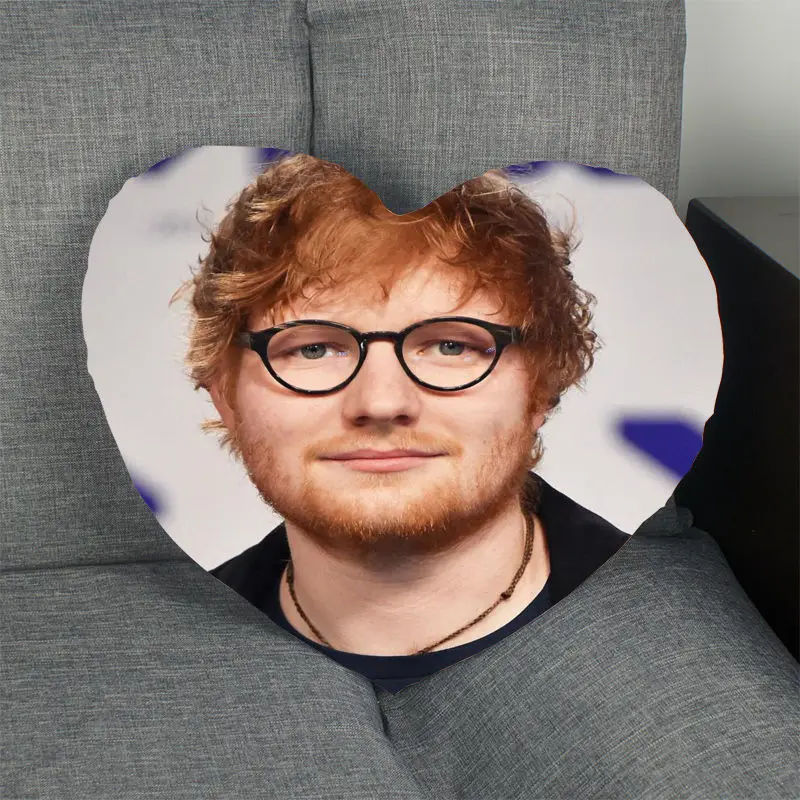 Новое поступление заказной Ed Sheeran Наволочка на молнии Обложка ДЕТЕКТИВНАЯ подушка в форме сердечка крышка спальня свадебное украшение
