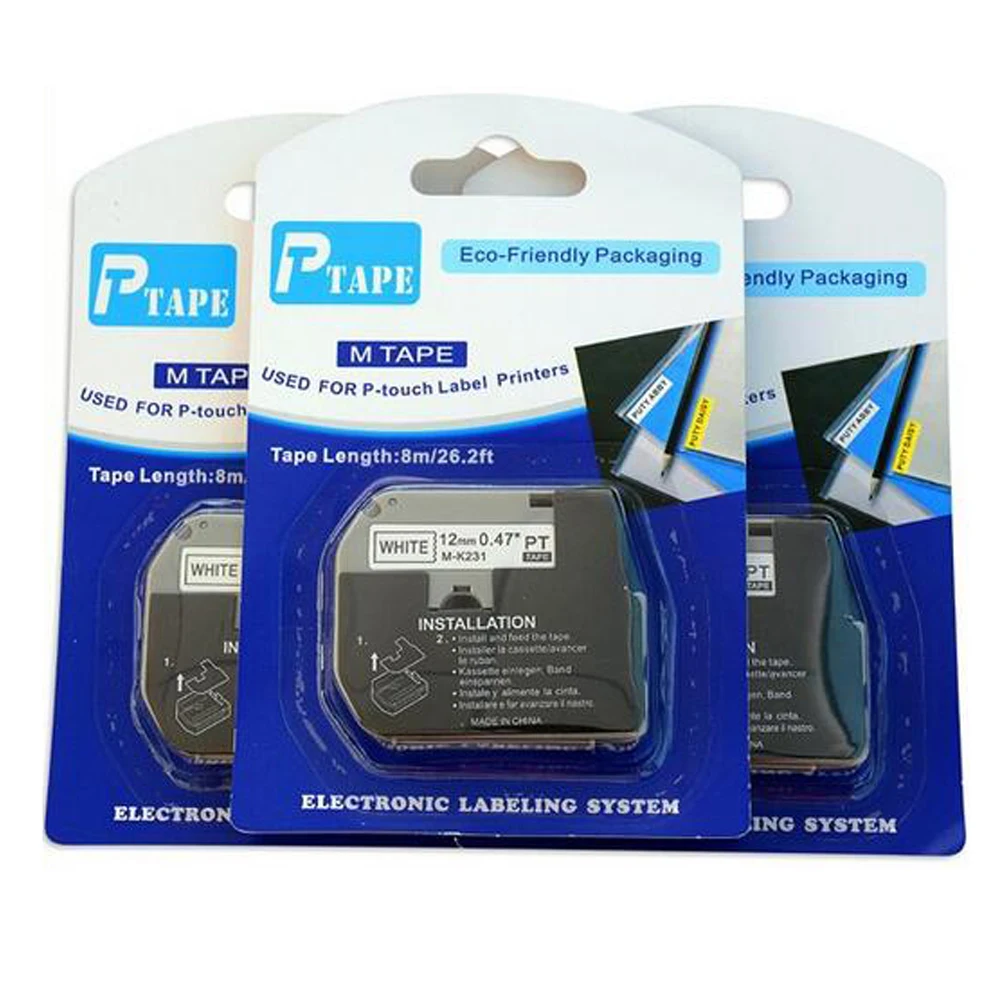 10pcs Compatible Brother M label tapes cartridge M-K231 MK231 Mk 231 K231 for p touch printer pt-65 pt-70 etc | Компьютеры и офис