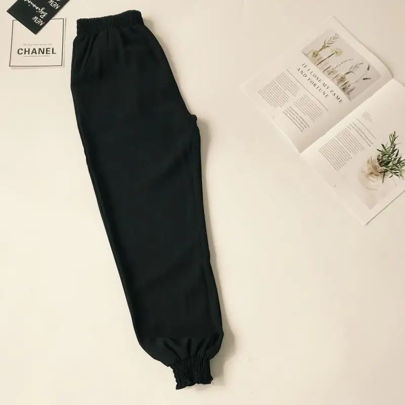 2018 новые модные женские Штаны чешские свободные эластичные Высокая талия тонкая