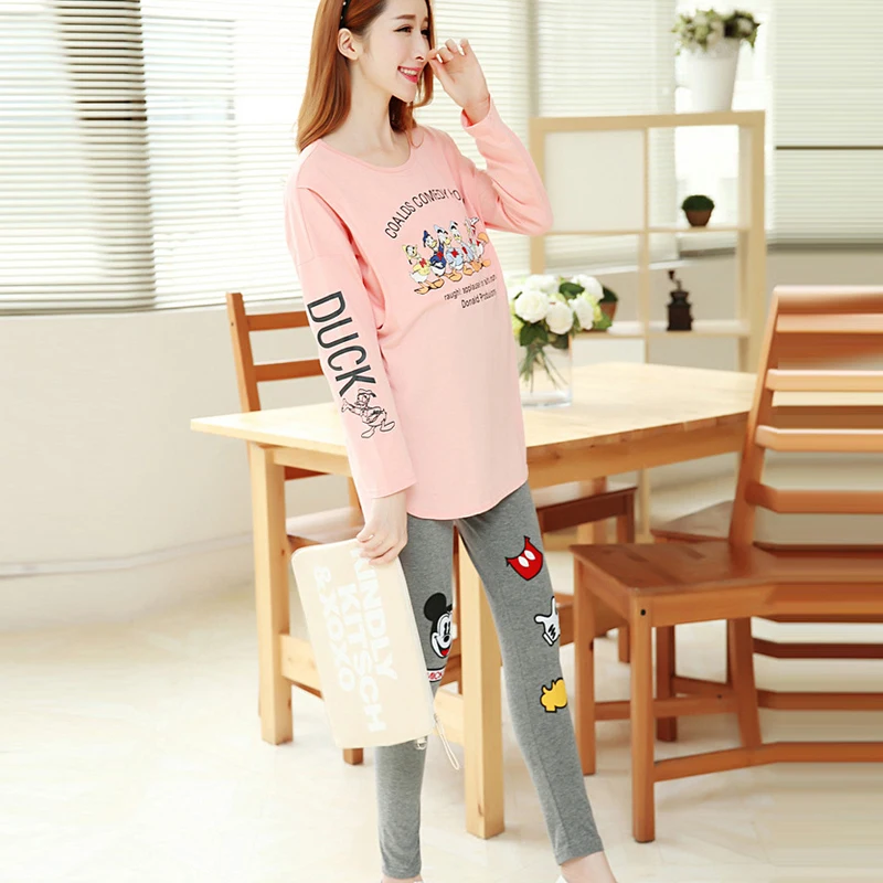 Пижама для кормящих матерей OkayMom хлопковая ночная рубашка беременных и сорочка с